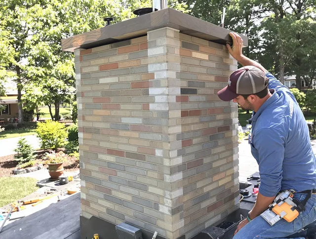 East Los Angeles Chimney Sweep completing a modern chimney remodel in East Los Angeles, CA