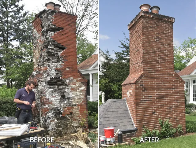 East Los Angeles Chimney Sweep performing a full chimney restoration in East Los Angeles, CA