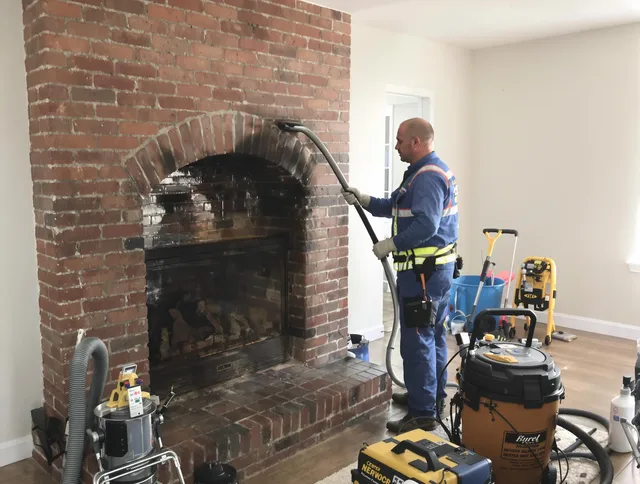 East Los Angeles Chimney Sweep expert performing detailed chimney sweep in East Los Angeles, CA