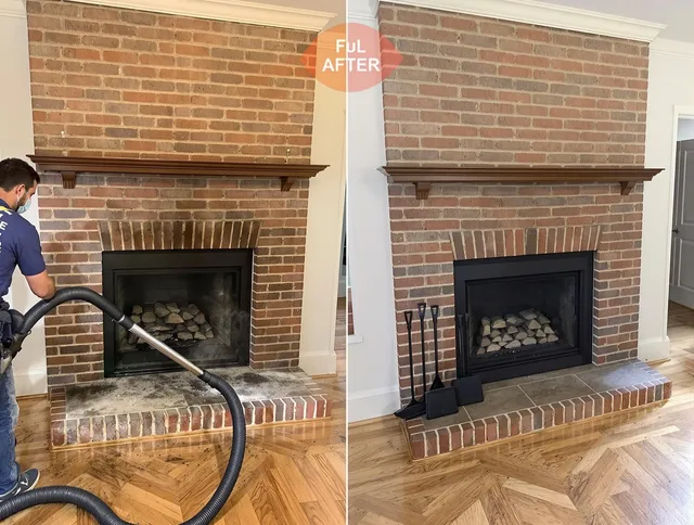 East Los Angeles Chimney Sweep carefully sanitizing a fireplace in East Los Angeles, CA