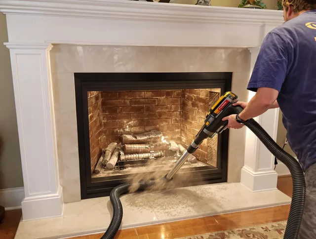 Fireplace cleaning performed by East Los Angeles Chimney Sweep in East Los Angeles, CA